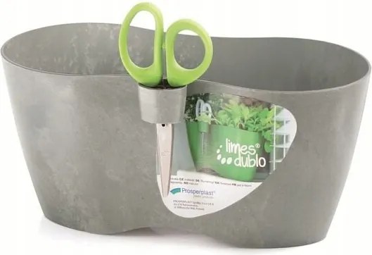 Virágcserép ollóval Limes Dublo Beton Új 25 cm