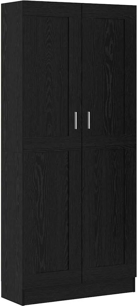 vidaXL Könyvespolc Fekete tölgy 82,5 x 30,5 x 185 cm Faanyag