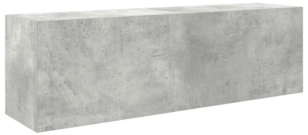 betonszürke szerelt fa fali fürdőszobaszekrény 100x25x30 cm
