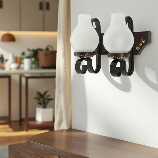 Brilagi - QUEEN fali lámpa 2xE14/40W/230V bükk/wenge