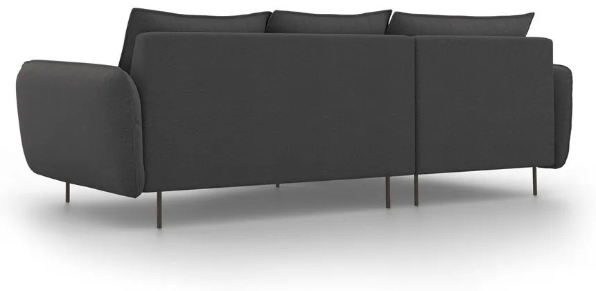 Vienna sötétszürke sarokkanapé, bal oldali - Cosmopolitan Design