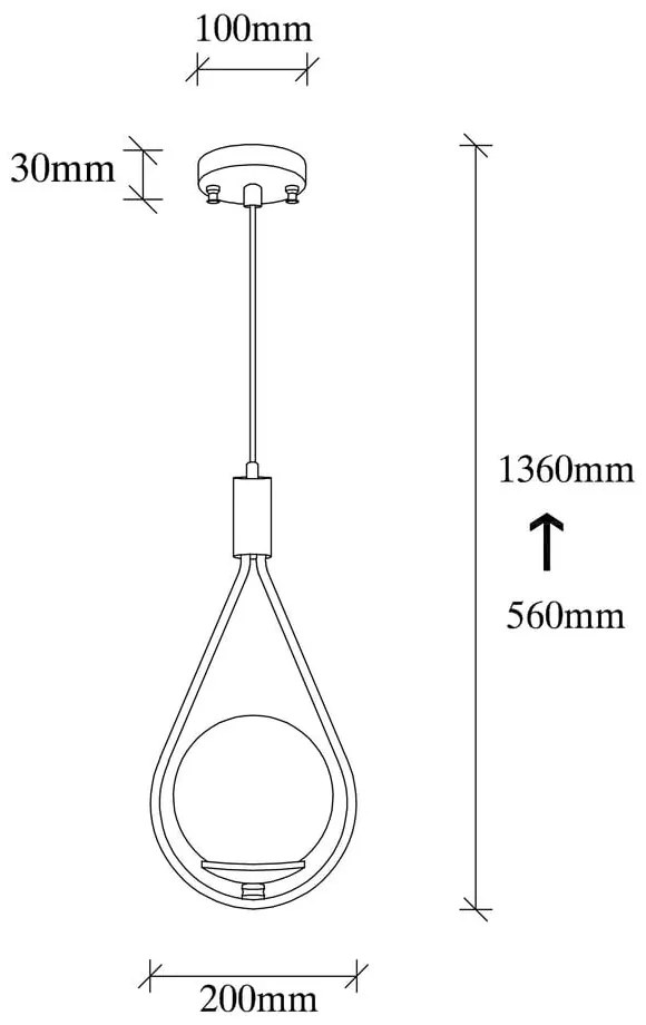 Függőlámpa üveg búrával Sessiz – Opviq lights