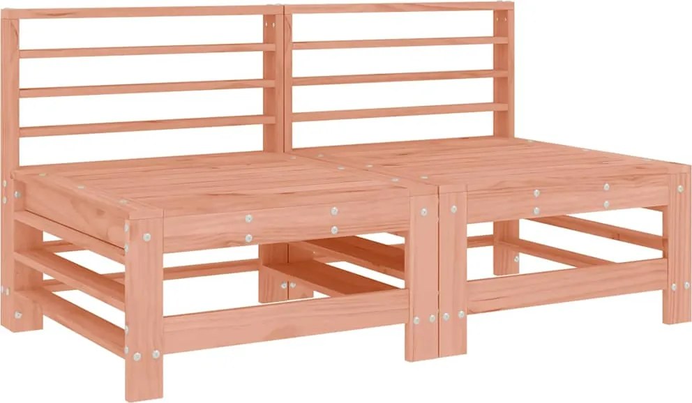 vidaXL 2 db tömör duglászfenyő kerti középső kanapé