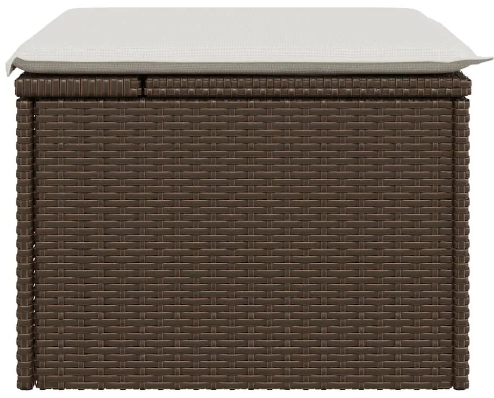 vidaXL barna polyrattan kerti szék párnával 55 x 55 x 37 cm