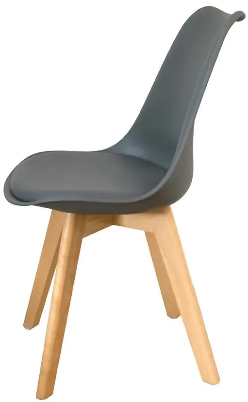 Szürke szék fa lábakkal VEGAS