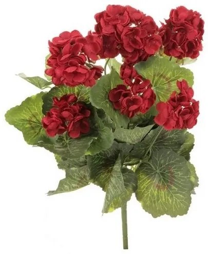 Művirágcsokor, muskátli, 25 x 25 x 40 cm