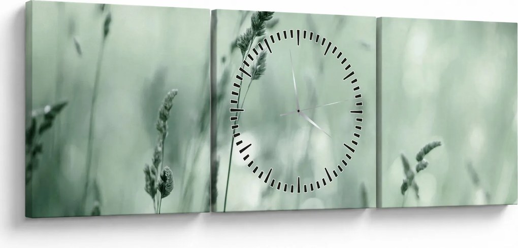 Kép - Zöld rét (órával) (90x30 cm)
