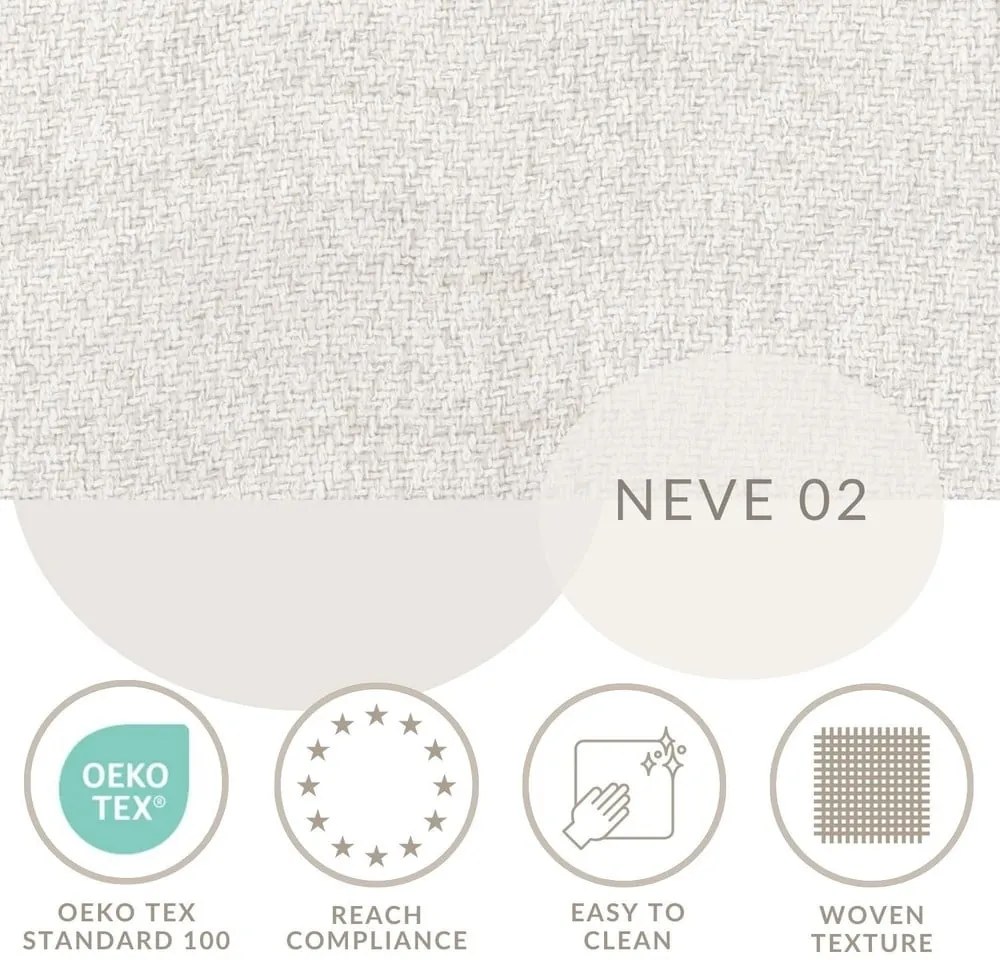 Krémszínű kárpitozott ágyneműtartós franciaágy ágyráccsal 140x200 cm Baleine – Maison de Rêve