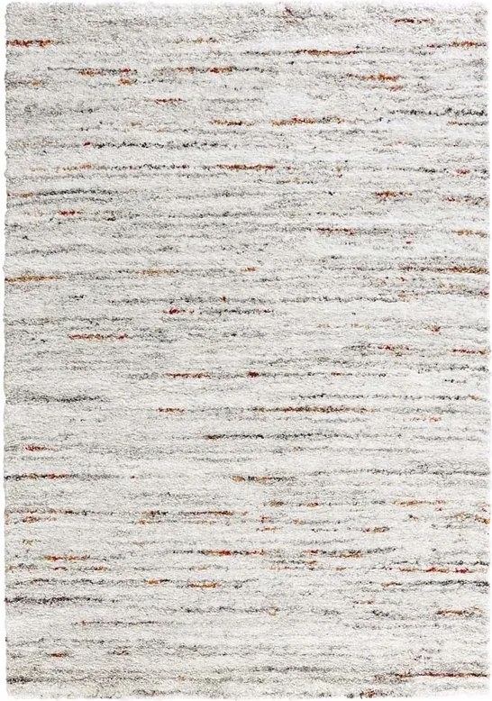 Shaggy szőnyeg nappaliba 80x150cm, szürke-krém mintás, puha sörték