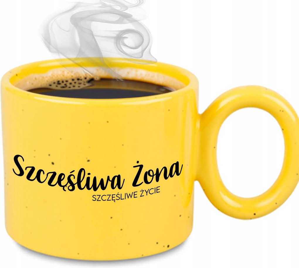 Bögre XXL Sárga Feleség Ajándék Évforduló Boldog Feleség Boldog Élet