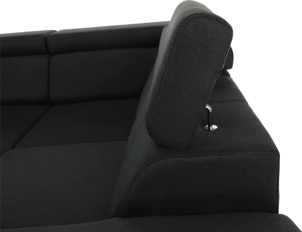 Ülőgarnitúra, sötétszürke, balos kivitel, SEGORIA ROH U