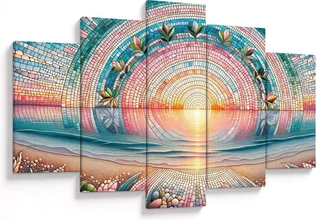 Kép – Naplemente mozaik (150x105 cm)