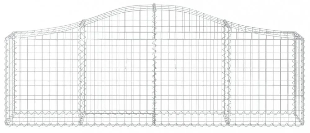12 db íves horganyzott vas gabion kosár 200x30x60/80 cm