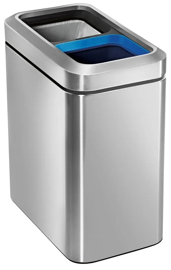 Rozsdamentes acél szemetes szelektív hulladékhoz 20 l - simplehuman