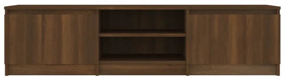 barna tölgyszínű szerelt fa TV-szekrény 140 x 40 x 35,5 cm
