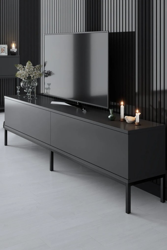 TV szekrény Lord - Anthracite, Black