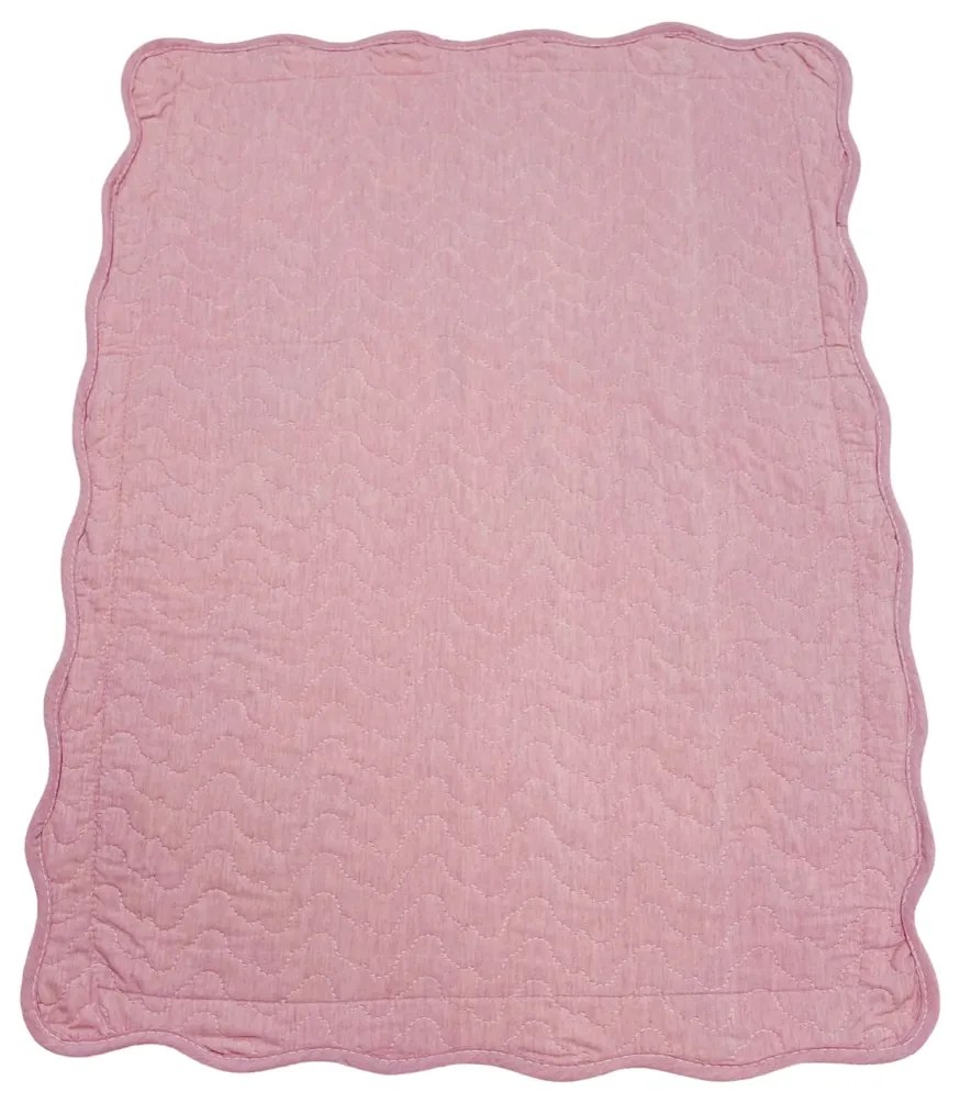 Deluxe pamut ágytakaró világos rózsaszín TiaHome - 140x220cm + 1 db 50x70cm