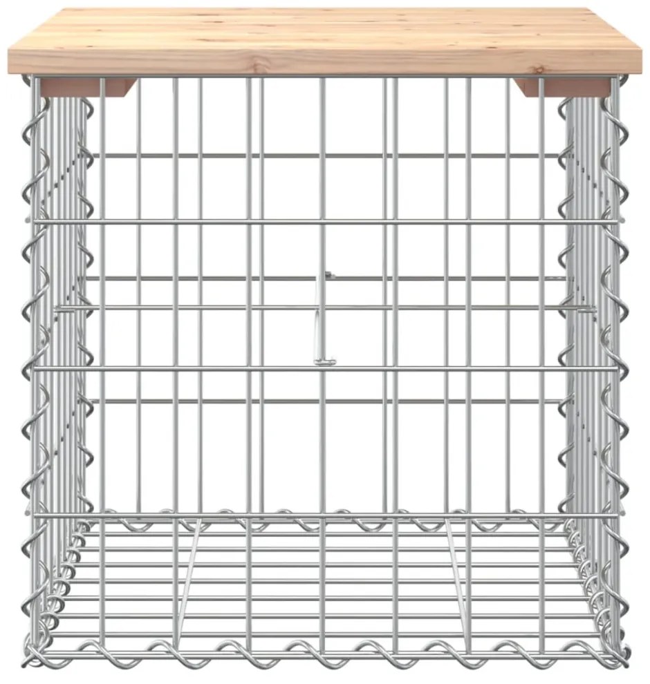 tömör fenyőfa gabion kerti pad 43x44x42 cm