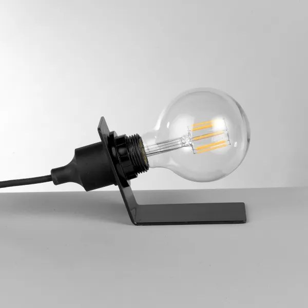 ONLI - Asztali lámpa WIRE 1xE27/15W/230V 9 cm fekete