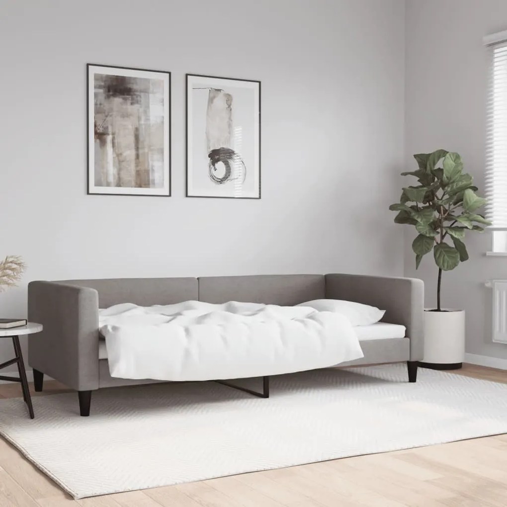 tópszínű szövet kanapéágy 90 x 200 cm