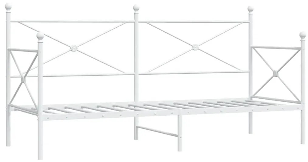 kanapéágy matrac nélkül fehér 80x200 cm acél