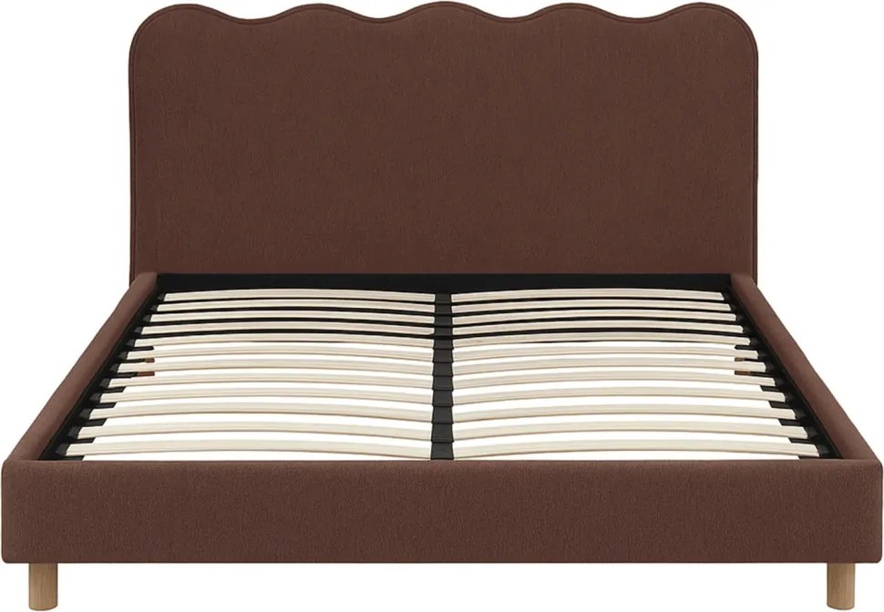 Ágy 160x200 cm méretben, vörösesbarna színben IZMIR