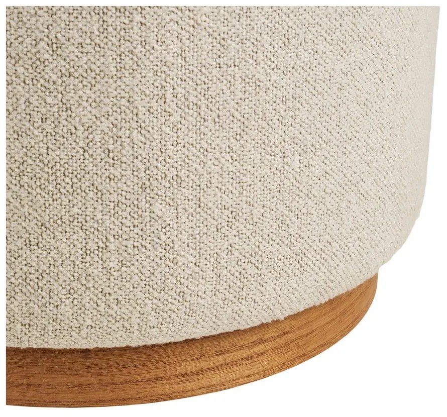 Bézs buklé puff Daisy – House Nordic