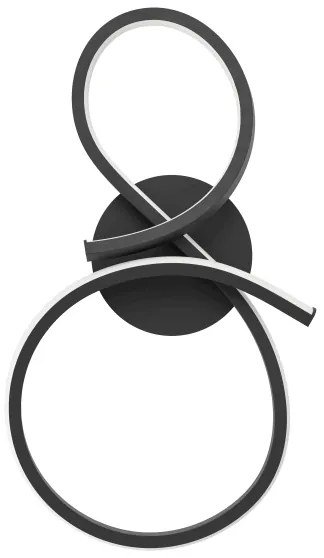 Eglo 901268 - LED fali lámpa SERPINS LED/11,4W/230V 3000K fekete