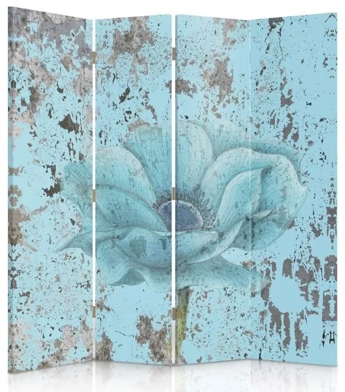 Gario Paraván A kék virág titka Méret: 145 x 170 cm, Kivitelezés: Forgó paraván 360°