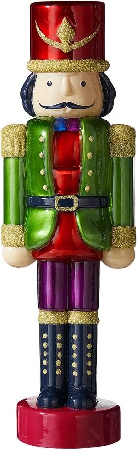 X-MAS üveg LED diótörő 30cm, zöld