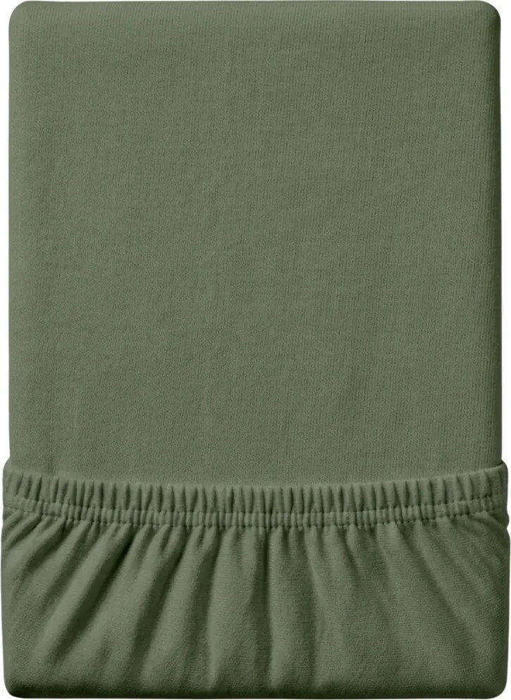 Jersey lepedő EXKLUZÍV sötétzöld 140x200cm, 100% pamut