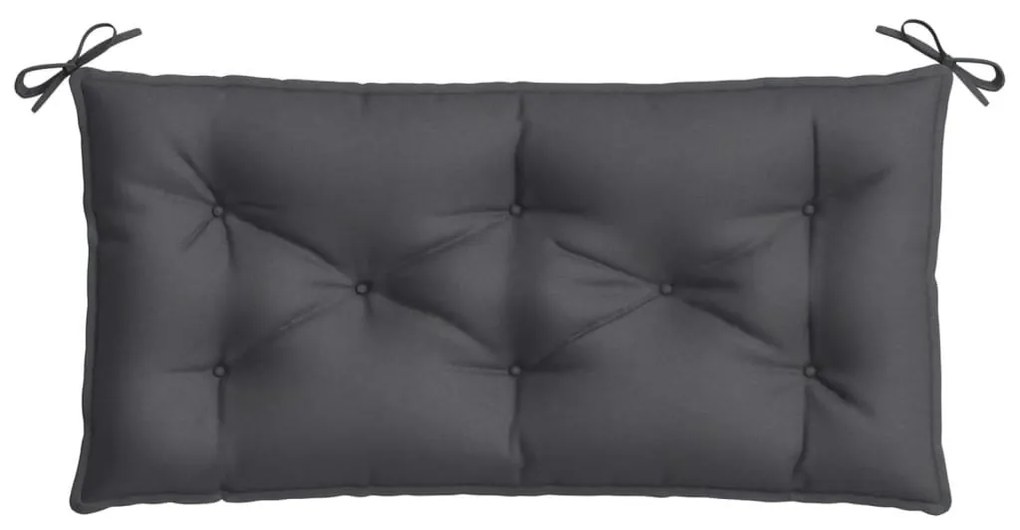 2 db melange antracitszürke szövet kerti padpárna 100x50x7 cm