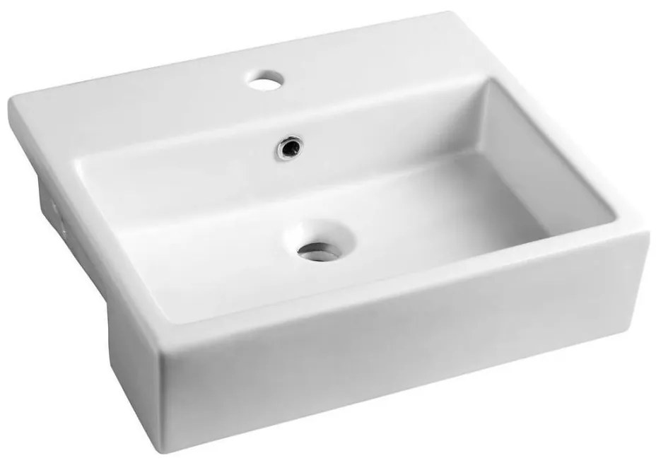 Isvea - Félbeépített mosdó PURITY 50x42 cm kerámia/fehér