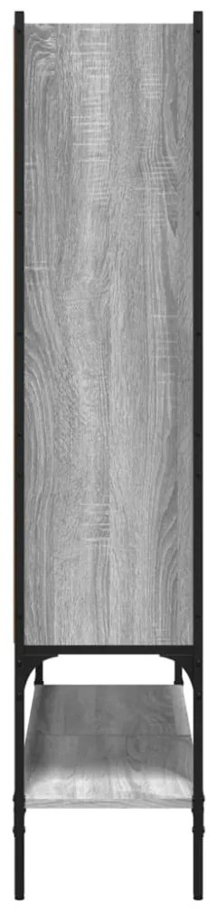 szürke sonoma színű szerelt fa könyvespolc 102x30x141,5 cm