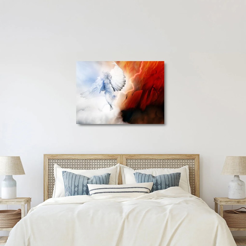 Kép - Jó és rossz (üvegen) (70x50 cm)