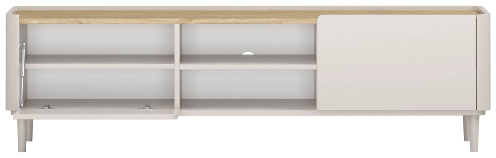 Elivo TV állvány 170 cm fém lábakon - kasmír / olajozott tölgy