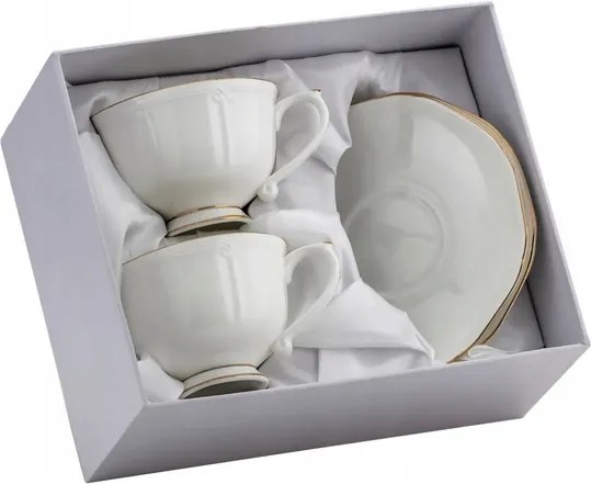 Csésze szett 200 ml csészealj elegáns szett 2 db-os Bone China