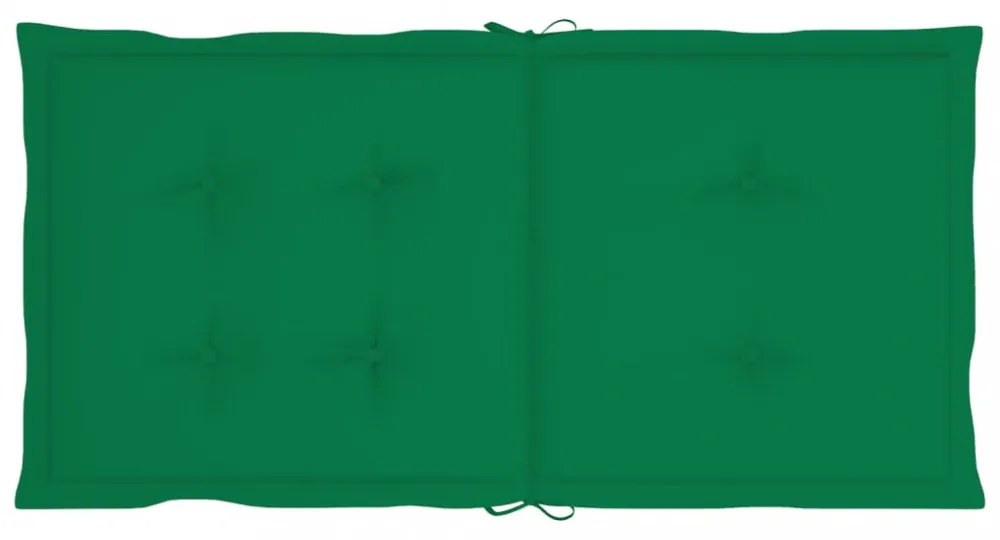 2 db zöld oxford szövet háttámlás székpárna 100x50x3 cm