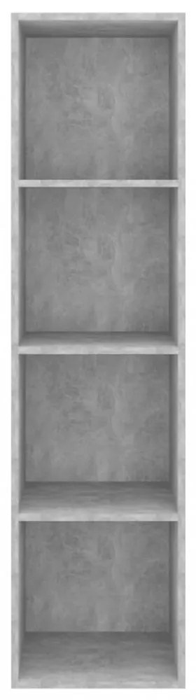 betonszürke szerelt fa fali TV-szekrény 37x37x142,5 cm