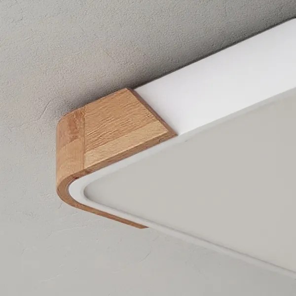 Brilagi - Fényerőszabályozható lámpatest PILANA LED/48W/230V tölgy/fehér 42x42 cm + távirányító