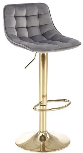 H-117 bárszék szürke, arany