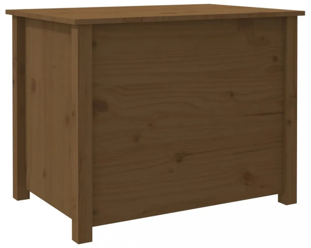 mézbarna tömör fenyőfa dohányzóasztal 71 x 49 x 55 cm