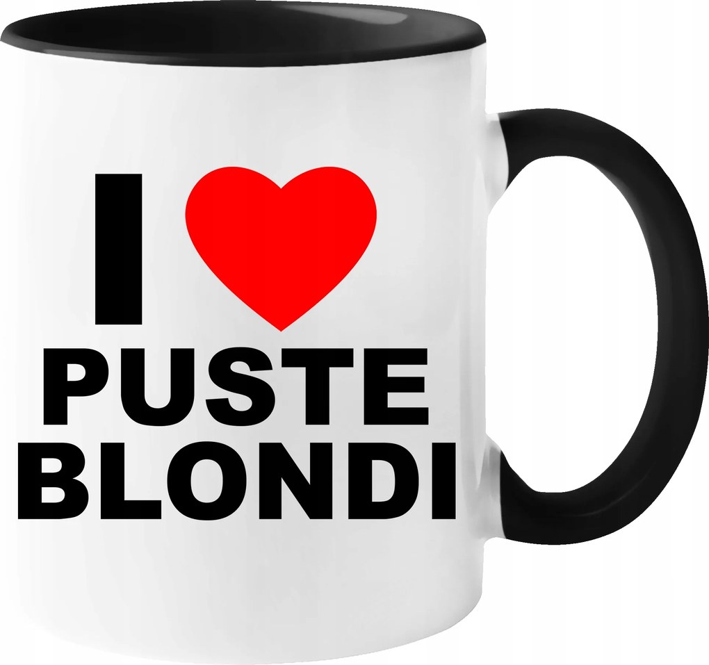 Bögre I Love Üres Szőke vicces Születésnapi Ajándék 330ml Csomagolás