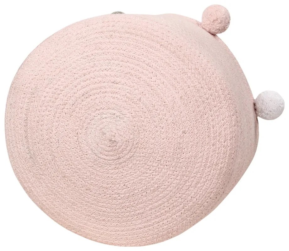 Világos rózsaszín textil játéktároló kosár ø 30x30 cm Bubbly – Lorena Canals