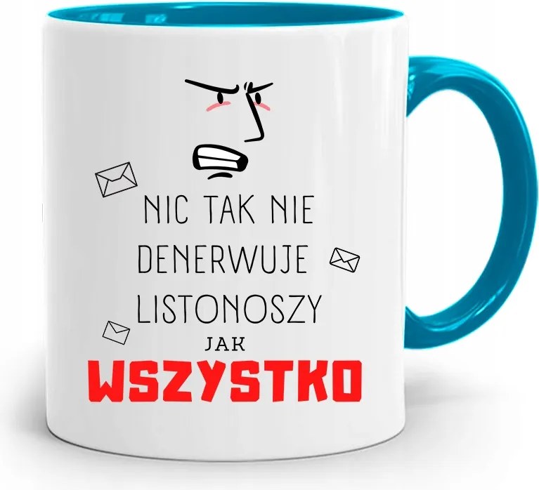 Kék Bögre Ajándék Postásnak Semmi Ilyen Nem Nyomtatott Fényképpel