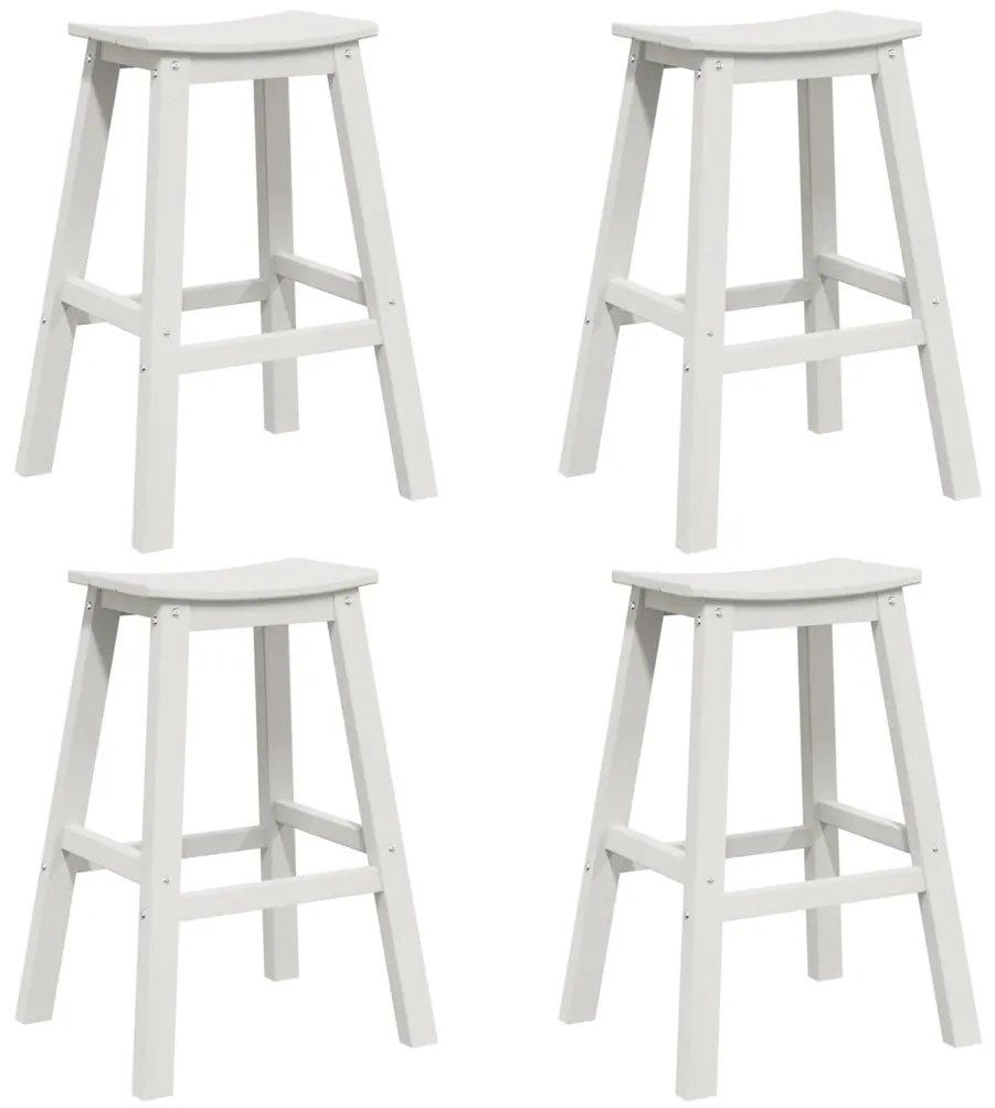 Bárszékek 6 db Fehér HDPE