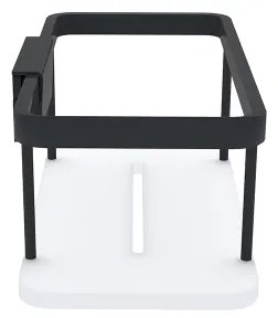 NIMCO Ki-14015-B-90 - Zuhany falipolc KIBO matt fekete/fehér