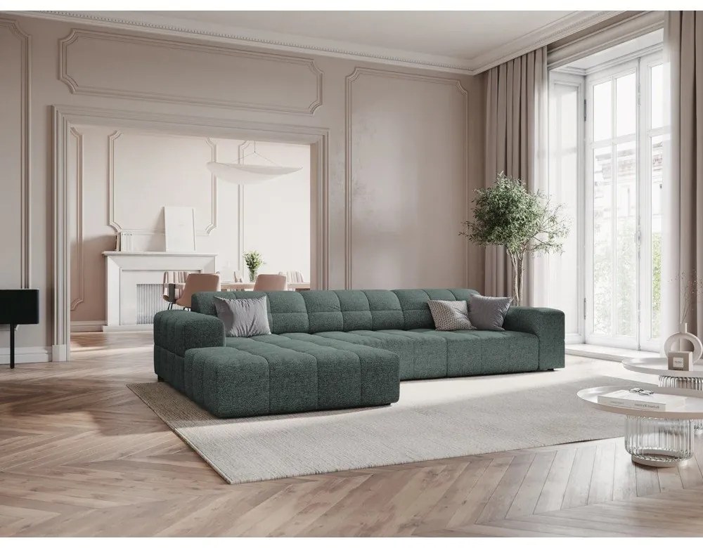 Türkiz sarokkanapé (bal oldali) Chicago – Cosmopolitan Design