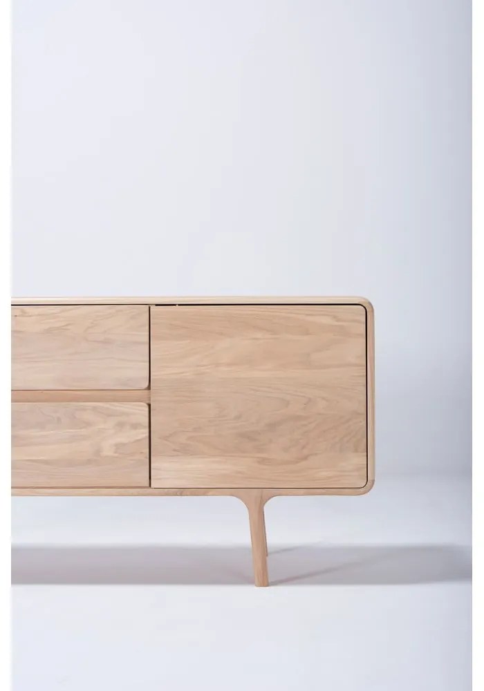 Fawan Natural TV-állvány tömör tölgyfából - Gazzda