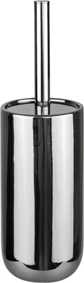 Ezüstszínű kerámia WC-kefe Lotus – Mette Ditmer Denmark